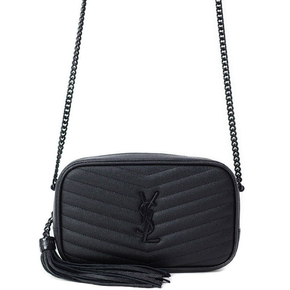 Saint Laurent Paris Lou Mini Bag Chain Shoulder Bag Black